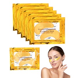 BPTRKOM 6 Pairs of Eye Patches, Eye Pads Against Dark Circles, Eye Pads Against Wrinkles, Against Bags and Wrinkles, for Eye Care, Anti-Wrinkles, Remove Dark Circles (Gold)
