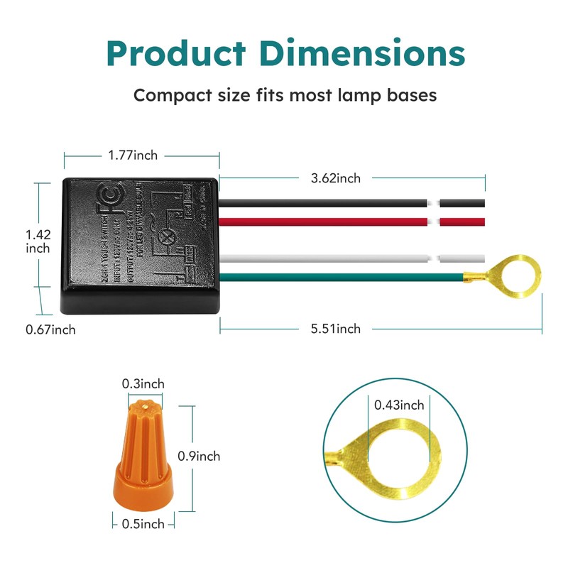 Touch Lamp Control Module 3 Way Dimmable Touch Lamp Sensor
