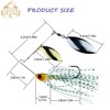 Spinnerbait Fishing Lures,Hard Metal Jig Spinner Baits,Gold & Silver Double