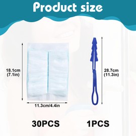 30PCS Flash Dust Magnet Refills, Fluffy Flash Duster Refills with Handle, Electrostatic Duster Refill and Dust Magnet Refill for Home, Car, Office, Furniture, Multi-Surface Dusters Dirt Hair Removal
