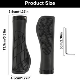 Bicycle Grips, 1 Pair Bicycle Handlebar Grips Ergonomic Handlebar Grips Bicycle, Bicycle Handlebar Grip Non-Slip Handlebar Grips for MTB Trekking Bike City Bike Road Bike (Diameter 22 mm)