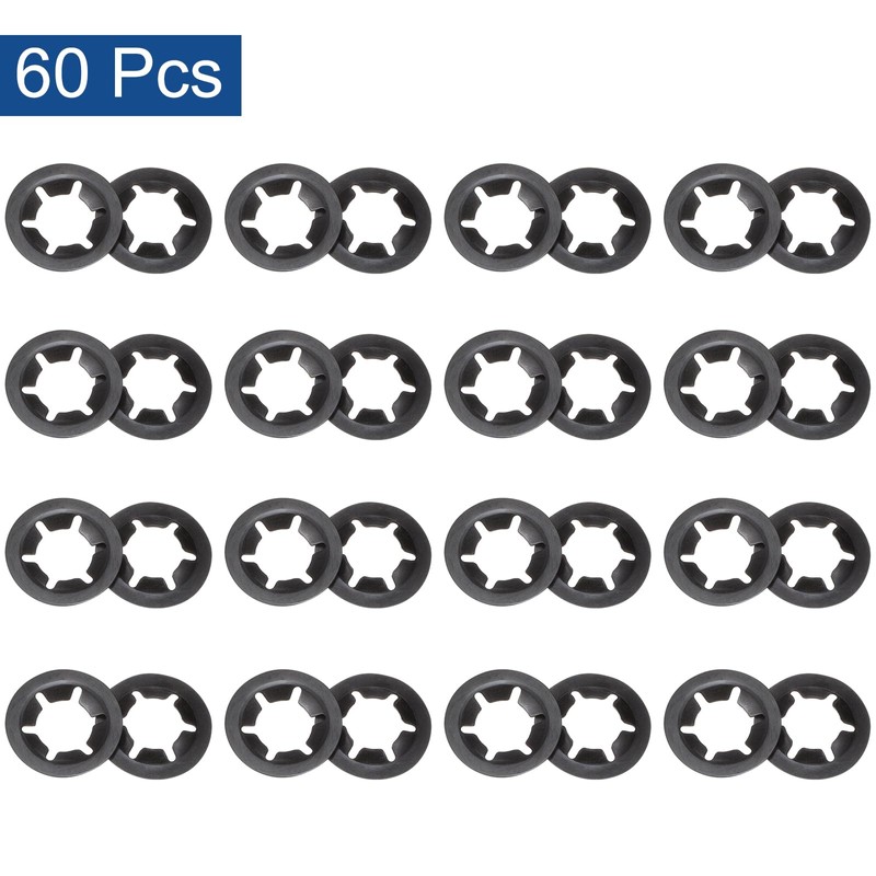sourcing map 60pcs Internal Tooth Washers M10 Push on Retaining
