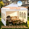 GREBSTK 10x10ft Pop Up Canopy Tent with Sidewalls, Instant Setup,