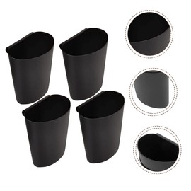 STOBOK Pack of 4 Storage Baskets, Plastic Containers, Hanging Wall Planters, Hanging Plant Containers, Pen Cups, Trolley Cups, Office Trolley, Rubbish Bin, Plastic, Child Desk