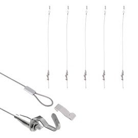 Road Clover Picture Rail, Separated Type, Wire, Hook, Wall Mounting, Hardware Photos, Load Capacity 88.2 lbs (40 kg) (0.5 m) 1 05 Hooks, 5)