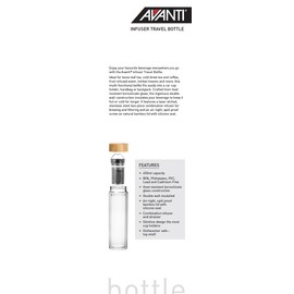 Avanti Tea Infuser Travel Bottle, 450 ml Capacity