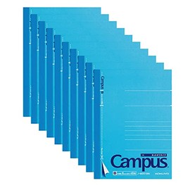 Kokuyo Note-M221BNX10 Notebook, Campus Notebook, Cut-Off Type, A6, B Ruled, 48 Pieces, Set of 10
