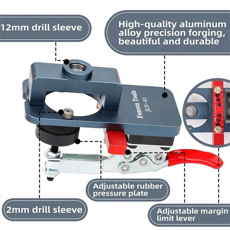 35 mm Hole Punch, Hinge Gauge, Pot Hinge Drill, Hinge