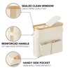 StorageWorks Toilet Paper Storage Basket with Lid, Slim Bathroom Organizer