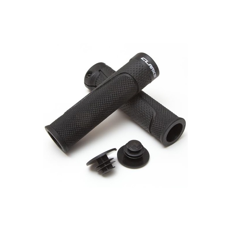 Clarks Cycle Systems CE-324 Ergonomic Lock-On/Open End Grip Grips, Black,