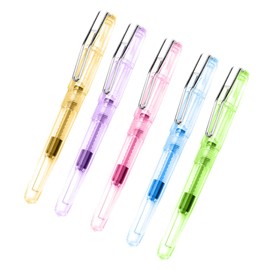 OHPHCALL Painting Ink Pen Set 5pcs Brush Calligraphy Pens Refillable Ink Perfect for Beginners Artists Random Color