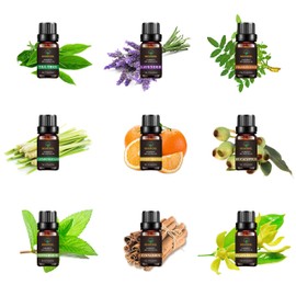 Ätherische Öle Set von TOP9, aromatisches Aromatherapie Duftöl Geschenkset mit 100% Aromatherapie