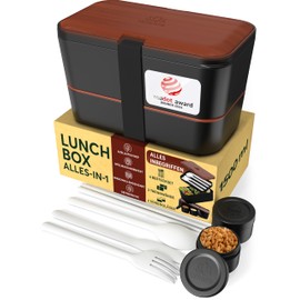 Umami Bento Lunch Box Nestable 1500 ml All-in-One, Bento Box Adults, Meal Prep Container for Men