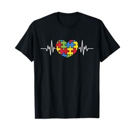 Love Heart Puzzle acceptance Men Women kids autism awareness T-Shirt