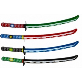 Ryuya [NEW Japanese Sword with Tsuba] Inflatable Vinyl Sword with Full Length 39.4 inches (100cm) (4 Colors x 3 Pieces), 12 Pieces [Festivals/Events/Children's Parties/Street Stalls/Festival Days