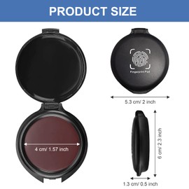 SAYEEC Fingerprint Ink Pad, Thumbprint Ink Pad for Office Notary Supplies Identification Security ID Fingerprint Cards, Law Enforcement Fingerprint Kit Thumb Print Ink Pad Stamp Pad (Red-2 Pack)