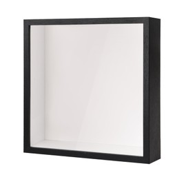 3D Shadow Box, Deep Display Box for Wall and Tabletop, Wooden Deep Box Frame Picture Frame for Memorabilia Medal Tickets Crafts Flower (Black 22x22cm)