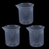 3pcs Plastic Measuring Cups,100ml Precise Scale Mixing Cups,Plastic Graduated Cup