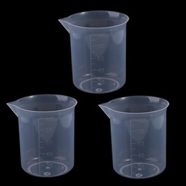 3pcs Plastic Measuring Cups,100ml Precise Scale Mixing Cups,Plastic Graduated Cup Non-Stick Clear Measuring Cup DIY Craft Jewelry Making Paint Resins Pouring Cup