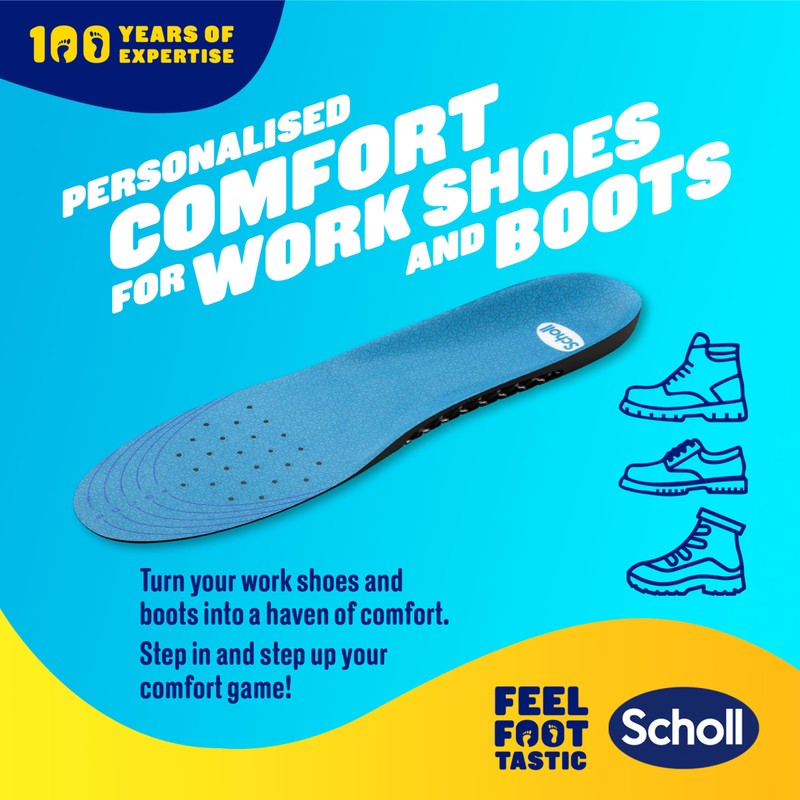 Scholl GelActiv Work & Boot Insoles for Men, All Day