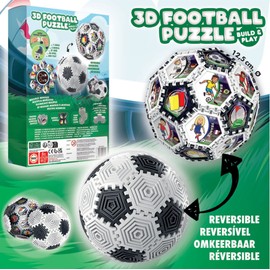Educa - 3D Football Puzzle | 3D Puzzle Calcio Bambini | Puzzle 3D Pallone con 32 Pezzi e con cui Puoi Giocare | Puoi Creare Diverse Forme. Dai 6, 7, 8 Anni in su (19210)