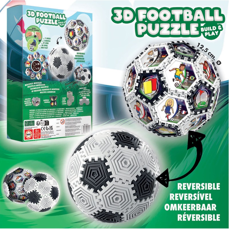 Educa - 3D Football Puzzle | 3D Puzzle Calcio Bambini