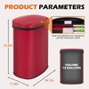 Furniture of America Verbena 13 Gallon Metal Household Trash Can