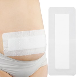 10 Pcs Water-Resistant C-Section 4"x12" Adhesive Island Bandage, Long Tummy Tuck Incision Gauze Pads Abdominal Wound Shower Cover Protector C Section Recovery Must Haves