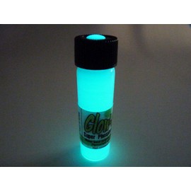 Glow-On Aqua, Aqua Glow and White Day Color, Gun Night Sights Paint. Economy Size 9.2 ml Vial. Concentrated, Bright Long Lasting Luminescence.