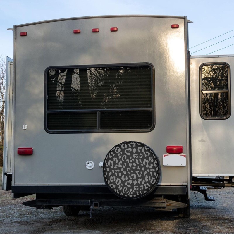 Foruidea Leopard Print Spare Tire Cover Wheel Tire Cover Fit