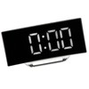Digital Alarm Clock Mirror Smart Light Sensing Curved Screen LED