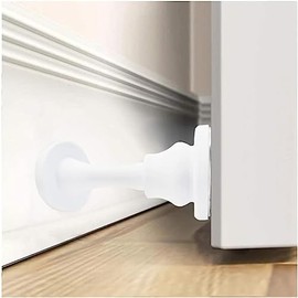 XKMT- Wall Silicone Punch Door Stopper For Protection Door Or Wall Silent Free Self Adhesive Home Accessories (Clear White) [P/N: ET-HOME002-CLEARWHITE]