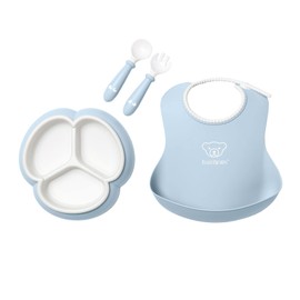 BabyBjörn 4 Piece Children's Tableware Set, Pale Blue