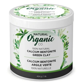 Natural Organic Co. Calcium Bentonite Green Clay | Facial Mask for Smoother and Softer Skin | 454g / 1LB