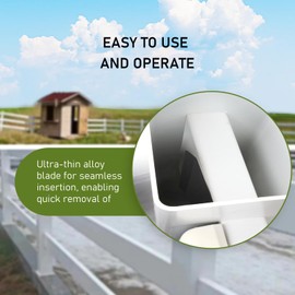 Brvclon Vinyl Fence Rail Removal Tool for Vinyl Fence at 5-1/2" Above, Modern Style, White