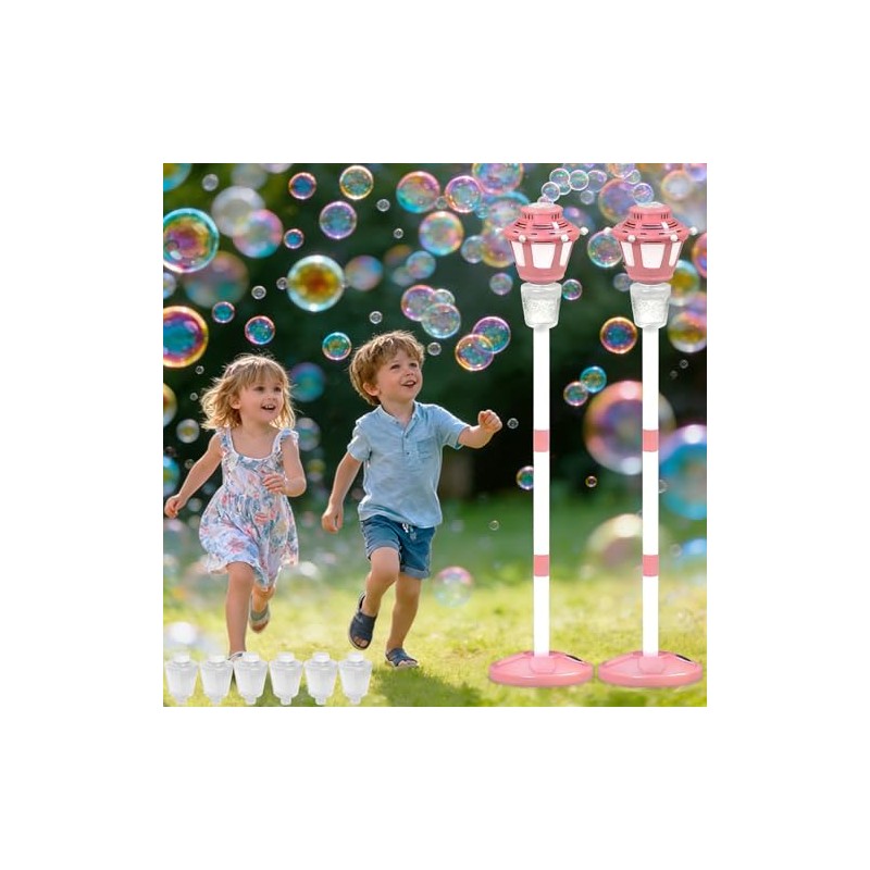 2 Pack Bubble Machine for Kids, Automatic Bubble Blower with