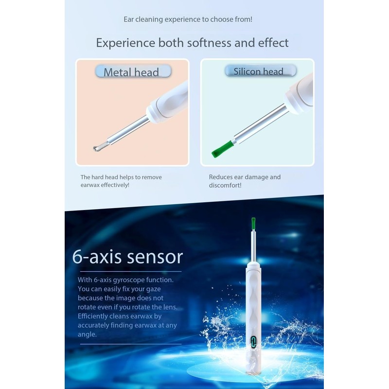 Ear Wax Removal, Ear Cleaner with Camera and Light, Ear