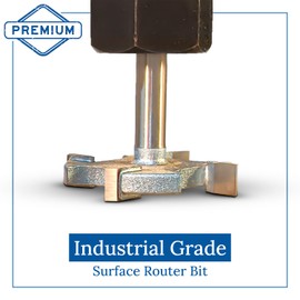 IDC WoodCraft 1.5" Surfacing CNC Router Bit for Spoilboard, Slab Flattening, Wood Surfacing, Resurfacing Spoil Board or Waste Board - 1.5″ Cutting Diameter, 1/4″ Shank, Carbide Tipped - Ultra Smooth Surfacing for CNC Woodworking