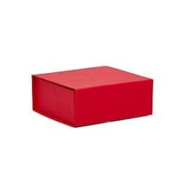 Collapsible Gift Box With Magnetic Closure - 6 X 6 X 2-3/4- Red - Package 5 | Quantity: 5