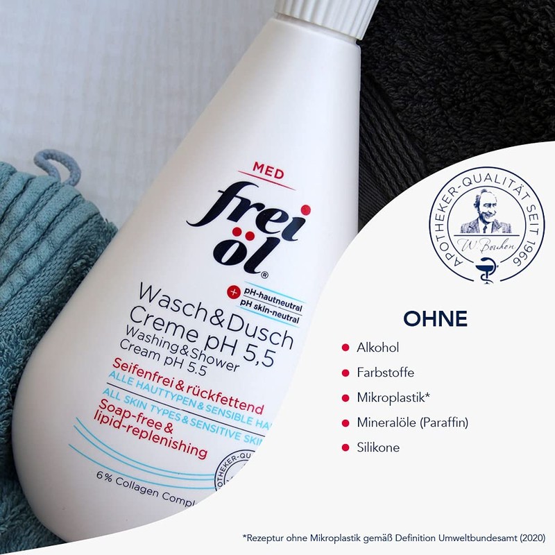 frei öl MED Wash & Shower Cream pH 5.5 Soap-Free,