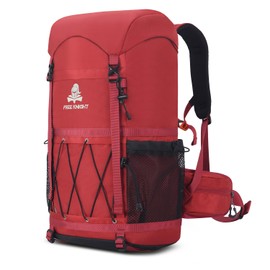 Bseash 40L Waterproof Hiking Backpack with Rain Cover, Outdoor Sport Travel Bag Daypack for Camping Climbing Cycling Skiing (Red)