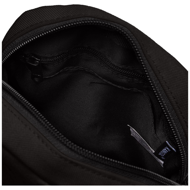 Kangol Shoulder Bag, Leather Tag, Vertical, Black