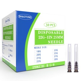 Disposable needles (22G-1Inch-50Pack)