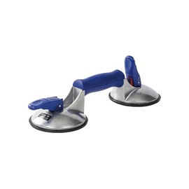 Bohle Veribor® suction lifter, 2-head aluminium body, load capacity 50 kg, disc diameter 120 mm