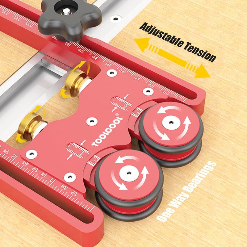 TOOLCOOL One Way Bearing Roller Featherboards Feather Boards for Table