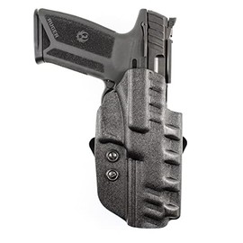 DeSantis Cazzuto Holster, Thermoplastic Material, Unisex Gun Holster with Belt Slot Attachment, Fits RUGER-57 with RED DOT Sight, 57 Without RED DOT Sight, Right-Hand Version, Black