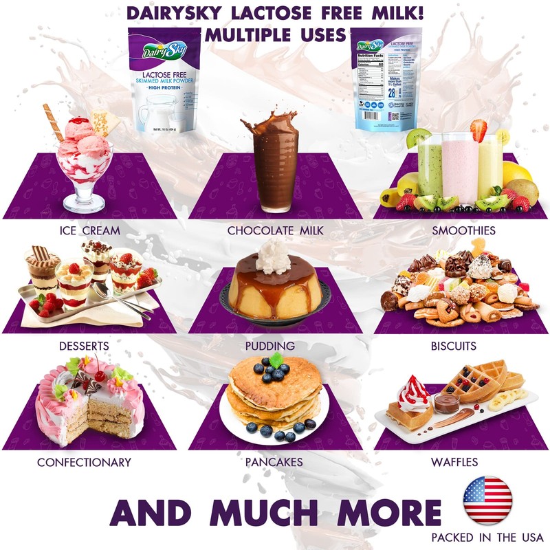 DairySky Lactose Free Milk Powder 16 Oz - Non GMO