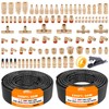CheeMuii 100 PCS Brass DOT Air Line Fittings with 100FT