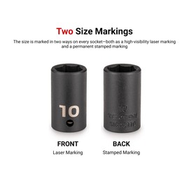 TEKTON 1/4 Inch Drive x 7/16 Inch Shallow 12-Point Impact Socket | SID02211