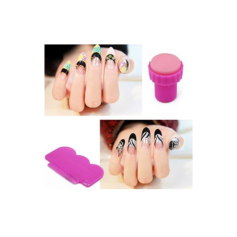 10 X Nail Art Stempel Stempeln Teller Set + Werkzeug